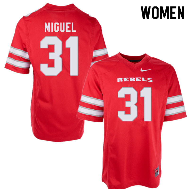 Women #31 Avery Miguel UNLV Rebels College Football Jerseys Sale-Red - Click Image to Close